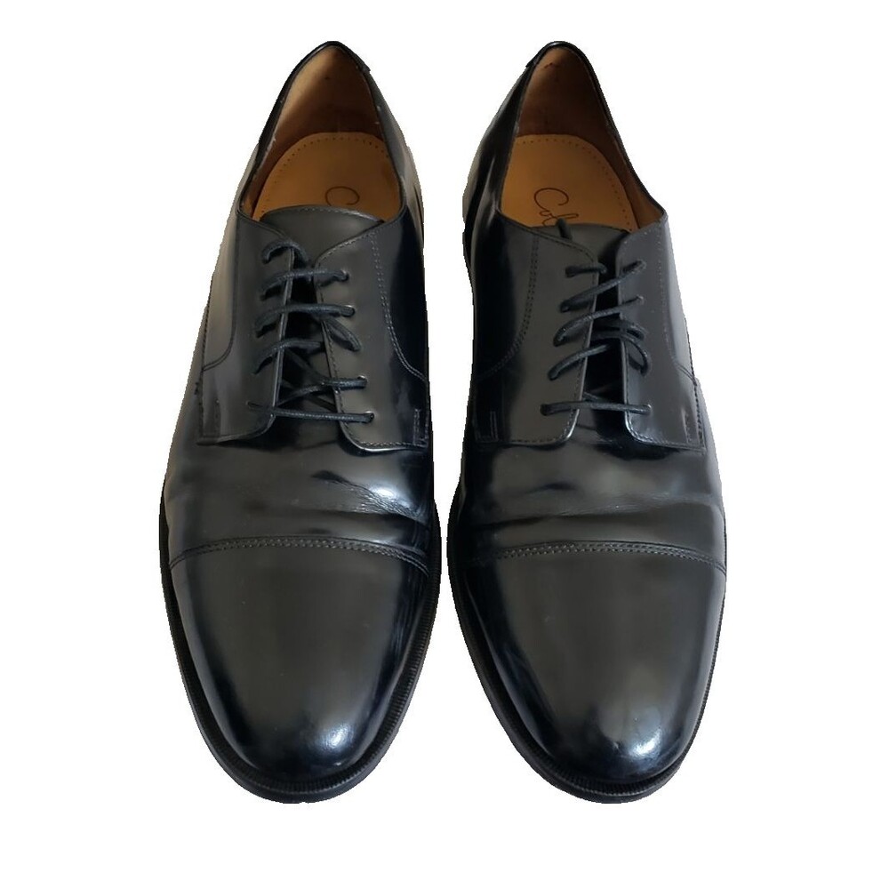 Cole Haan Lexington II Black Cap Toe Oxfords  Men's Size 12D  C02701